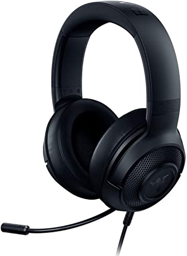 Razer Kraken X Lite - Kabelgebundenes Ultraleichtes PC Gaming-Headset - Surround Sound - biegbares Nierenmikrofon (230g leicht, 3,5 Klinke für PS4, PS5, Switch, Xbox One, Xbox Series X|S) Schwarz von Razer