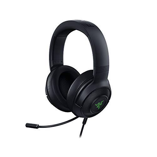Razer Kraken X USB - Gaming Headset: Digitales Surround Sound Gaming-Headphones (7.1 Surround Sound, Flexibles Kardioid-Mikrofon, Ultra leicht) schwarz von Razer