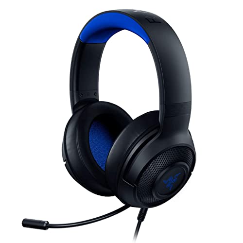 Razer Kraken X für Konsolen - Gaming Headset (Ultra leichte Gaming Headphones für PC, Mac, Xbox One, PS4 und Switch, Kopfband-Polsterung, 7.1 Surround Sound) Schwarz-Blau von Razer
