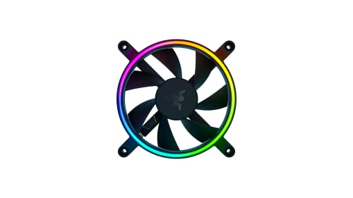 Razer Kunai Chroma - aRGB-PC-Hochleistungslüfter (Leise, leistungsstarke, Bis zu 8 Lüfter anschließen, Unterstützung für PWM-Lüftersteuerung, Razer Chroma) 1 Lüfter - 120MM von Razer