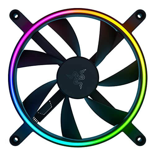 Razer Kunai Chroma - aRGB-PC-Hochleistungslüfter (Leise, leistungsstarke, Bis zu 8 Lüfter anschließen, Unterstützung für PWM-Lüftersteuerung, Razer Chroma) 1 Lüfter - 140MM von Razer