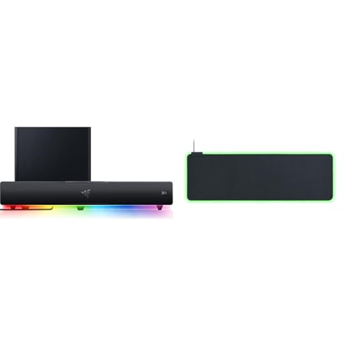 Razer Leviathan V2 - PC-Gaming-Soundbar Schwarz & Goliathus Extended Chroma - Extra große weiche XXL Gaming Maus-Matte mit RGB Beleuchtung Schwarz von Razer