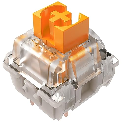 Razer Mechanische Schalter Ersatzpaket für Gaming-Tastatur: Gen-3 orange taktile Schalter – 2,0 mm Betätigungspunkt bei 50 g – transparentes Gehäuse – 3-polig – Box-Stil Kreuzschaft – 36 Stück von Razer