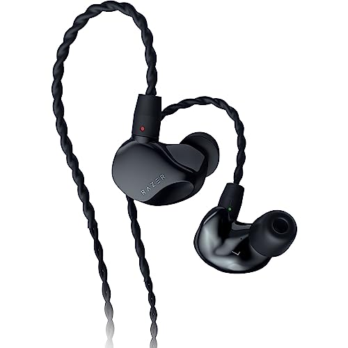 Razer Moray In-Ear-Monitor für Streaming: Hybrid Dual Driver Akustisches Design – Ergonomische Flache Form – Passive Geräuschisolierung – Geflochtene Over-Ear-Kabel – maßgeschneiderte Ohrstöpsel und Razer Moray In-Ear-Monitor für Streaming: Hybrid Dual Driver Akustisches Design – Ergonomische Flache Form – Passive Geräuschisolierung – Geflochtene Over-Ear-Kabel – maßgeschneiderte Ohrstöpsel und von Razer