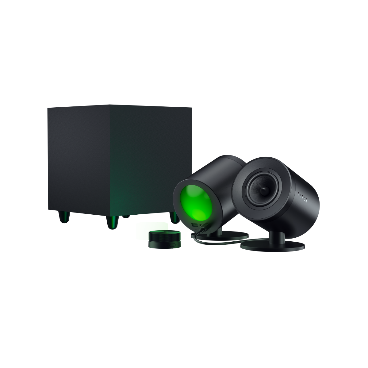 Razer Nommo V2 Pro Lautsprechersystem - 2.1 Lautsprechersystem mit Razer Chroma Beleuchtung und Wireless Control Pod von Razer