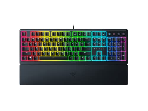 Razer Ornata V3 - Flache Mecha-Membran-Gaming Tastatur (Hybrid Mecha-Membran-Switches, Magnetische Soft-Touch-Handballenauflage) QWERTY US-Layout | Schwarz von Razer