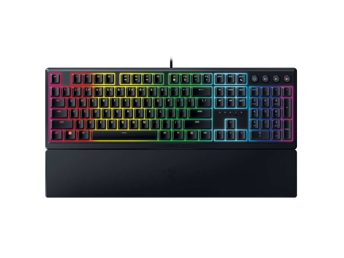 Razer Ornata V3 - Tastatur - flaches Profil - hintergrundbeleuchtet - QWERTZ - Deutsch (RZ03-04460400-R3G1) von Razer