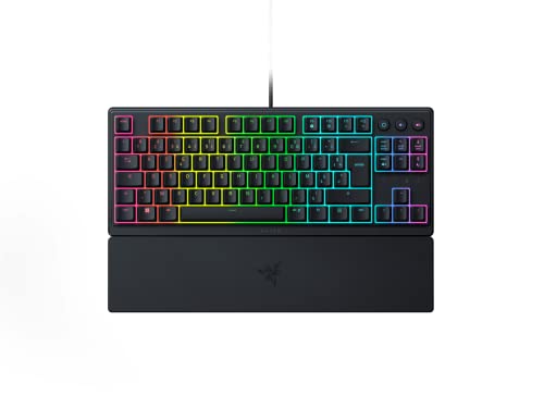 Razer Ornata V3 Tenkeyless – Kompakte Gaming-Tastatur mit niedrigem Profil (Tasten mit niedrigem Profil, Mecha-Membran-Schalter, UV-Lack-Tasten) FR-Layout | Schwarz von Razer