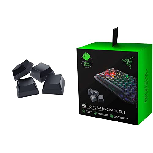 Razer Phantom Tastenkappen-Upgrade-Set - Fast unsichtbares Pudding-Design Schwarz, US- & UK-Layout & PBT Keycap Set für Gaming Tastatur - Tastenkappen-Upgrade-Set Grün von Razer