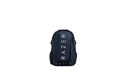 Razer Rogue V3 Backpack (15.6") - Kompakter Reise Rucksack (Fach für Laptop bis 15 Zoll, Abriebfest, Außenhülle aus Polyester) Schwarz/Chroma von Razer