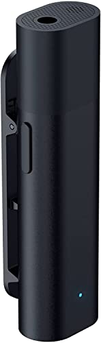 Razer Seiren BT Bluetooth-Mikrofon für Android-Geräte (Mobiles/PC-Streaming, Clip-on-Design, kabelloses Lavalier-Revers, omnidirektionales Mikrofon, 2 Windsocken, 3,5mm-Anschluss, ideal für Vlogging) von Razer