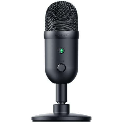 Razer Seiren V2 X USB-Mikrofon, 25 mm Kondensatormikrofon, Supernierencharakteristik, digitaler Analogbegrenzer, Mikrofon-Überwachung, Verstärkungs- und Stummschalttasten, integrierter Stoßdämpfer von Razer