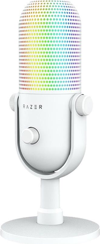Razer Seiren V3 Chroma Weiß - RGB USB Mikrofon mit Tap-to-Mute-Funktion (RZ19-05060200-R3M1) von Razer
