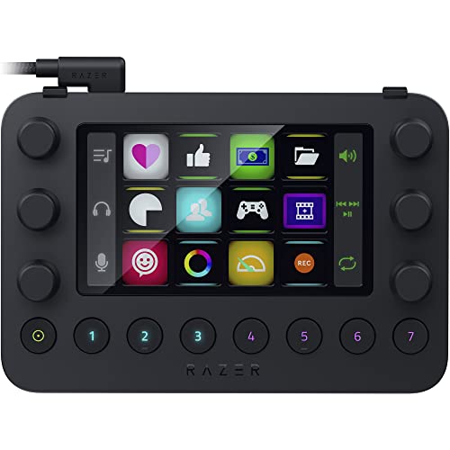 Razer Stream Controller - All-in-One-Deck für Streaming und Content-Erstellung (12 Haptisch Schaltbare Tasten, 6 Taktile Analog-Dials, 8 Programmierbare Knöpfe) Schwarz von Razer