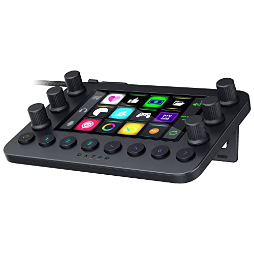 Razer Stream-Controller: All-in-One-Tastatur für Streaming – 12 Haptic Switchblade-Tasten – 6 taktile analoge Zifferblätter – 8 programmierbare Tasten – entworfen für PC- und Mac-Kompatibilität von Razer