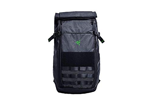 Razer Tactical Backpack V2 (17.3") -Reise-Rucksack mit Laptop-Fach (Außenmaterial aus ballistischem Nylon, Mit Stoff gefüttertes Ripstop-Innenleben, Aufgesetzte Fronttasche) Schwarz von Razer