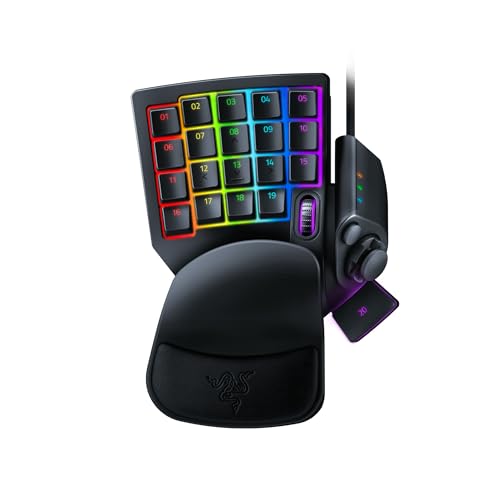 Razer Tartarus Pro - Gaming Keypad (Gamepad mit analog-optischen Tasten, 32 programmierbare Tasten, anpassbarer Auslösepunkt, Profile, Handballenauflage, RGB Chroma Beleuchtung) Schwarz von Razer