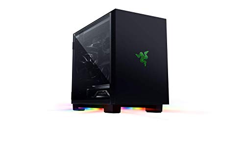 Razer Tomahawk Mini-ITX - Gaming Gehäuse mit Razer Chroma RGB (Schwingtüren an beiden Seiten, Belüftung, Staubfilter, Kabel-Management, für Radiatoren bis zu 240 mm) von Razer