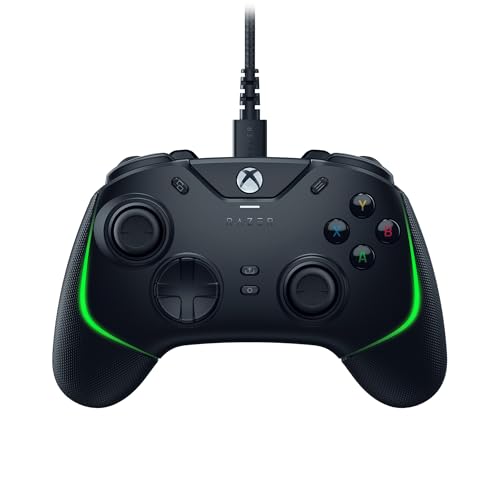 Razer Wolverine V2 Chroma - kabelgebundener voll anpassbarer Xbox Series X|S Controller mit RGB-Beleuchtung (6 Multifunktionstasten, austauschbare Stick-Kappen, Hair-Trigger-Modus) Schwarz von Razer