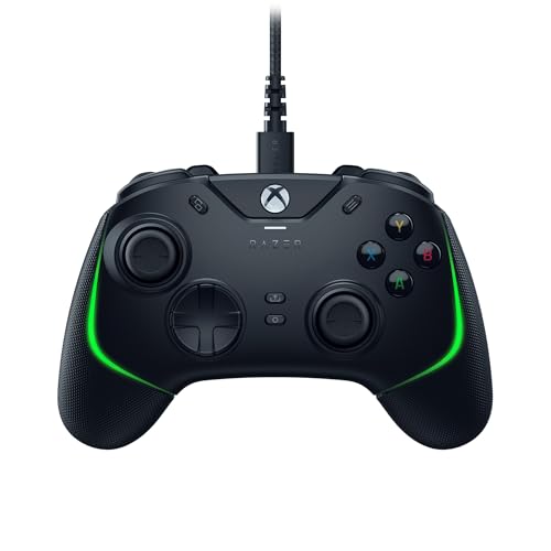 Razer Wolverine V2 Chroma - Voll Anpassbarer Xbox Series X|S Controller mit RGB-Beleuchtung (6 Multifunktionstasten, austauschbare Stick-Kappen, Hair-Trigger-Modus) Schwarz von Razer