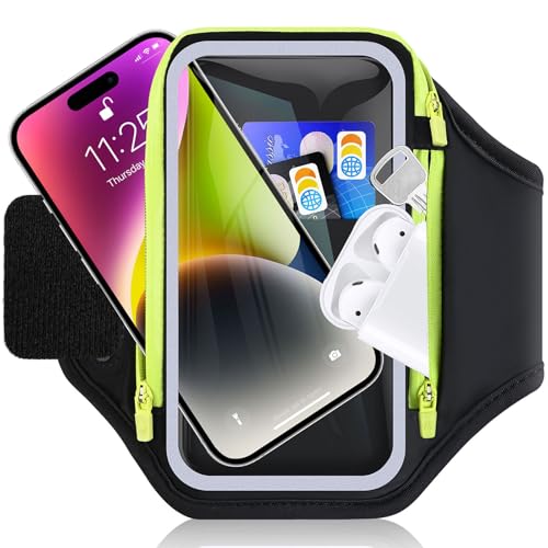 RAZOBWS Sporttelefon Armband, handlich mit Kopfhörer-Tasche, 6,9 Zoll Handyhalter-Armtasche für iPhone 16 15 14 13 12 Pro Max Galaxy S23 S22 mit Kopfhörer-Schlüsseltasche zum Joggen Laufen Jogging RAZOBWS Sporttelefon Armband, handlich mit Kopfhörer-Tasche, 6,9 Zoll Handyhalter-Armtasche für iPhone 16 15 14 13 12 Pro Max Galaxy S23 S22 mit Kopfhörer-Schlüsseltasche zum Joggen Laufen Jogging von Razobws