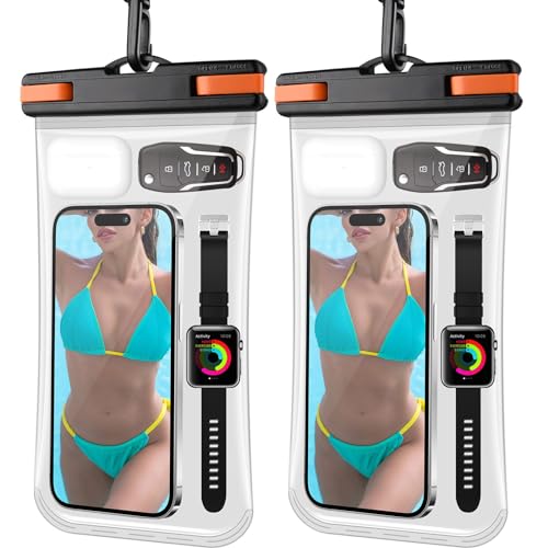 Razobws 2 Stück 7'' wasserdichte Handyhülle, IPX8 Reise Gadgets und Urlaub Must Haves, Wasserfeste Wasserdichter Beutel für Travel Schwimmen, Handyhülle Wasserdicht für iPhone 15 14 13 12 Pro Max Razobws 2 Stück 7'' wasserdichte Handyhülle, IPX8 Reise Gadgets und Urlaub Must Haves, Wasserfeste Wasserdichter Beutel für Travel Schwimmen, Handyhülle Wasserdicht für iPhone 15 14 13 12 Pro Max von Razobws