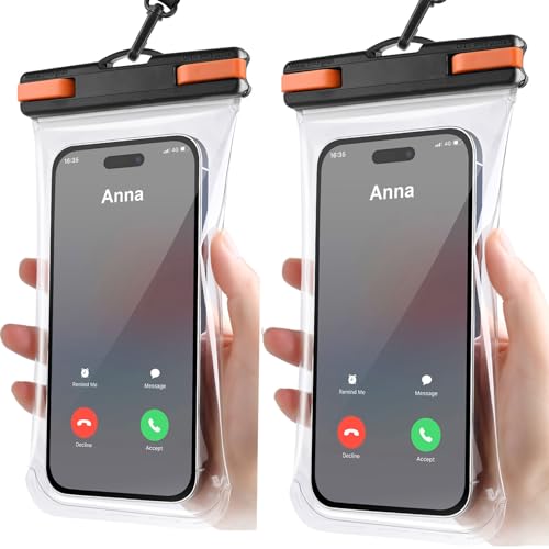 Razobws 2 Stück wasserdichte Handyhülle, IPX8 Reise Gadgets und Urlaub Must Haves, Wasserfeste Wasserdichter Beutel für Travel Schwimmen, Wasserdicht für Galaxy iPhone 15 14 13 12 Pro Max Razobws 2 Stück wasserdichte Handyhülle, IPX8 Reise Gadgets und Urlaub Must Haves, Wasserfeste Wasserdichter Beutel für Travel Schwimmen, Wasserdicht für Galaxy iPhone 15 14 13 12 Pro Max von Razobws