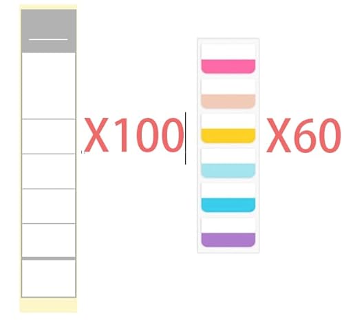 100 Stück Ordnerrücken Selbstklebend,3.6 * 19cm Aktenordner Aufkleber,Weiß Aufkleber Ordnerrücken Breit,für 5cm Schmale Ordner,mit 120 Klebeetiketten von Rbleote