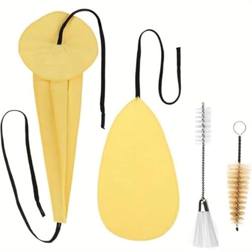 Saxophon Reinigungsset für Klarinette, Saxophon & Flöte, Weiches, Wasserabsorbierendes Material, Ideal für Alle Präzisionsmusikinstrumente, A-Förmiges Design (Gelb) von Rbleote