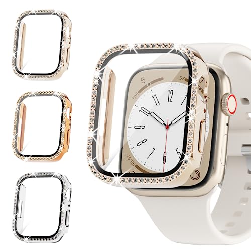 Rc-Z Displayschutzfolie für Apple Watch Serie 3, 2, 1, 42 mm, 3er-Pack, glitzernde Kristalldiamanten, Strass, ultradünn, Bumper, volle Abdeckung, Schutzhülle für iWatch iPhone Watch Serie 3 2 1 42 mm Rc-Z Displayschutzfolie für Apple Watch Serie 3, 2, 1, 42 mm, 3er-Pack, glitzernde Kristalldiamanten, Strass, ultradünn, Bumper, volle Abdeckung, Schutzhülle für iWatch iPhone Watch Serie 3 2 1 42 mm von Rc-Z
