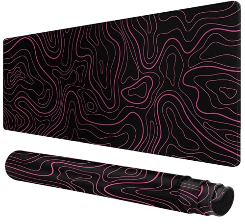 Rcege Großer Mauspad für Schreibtisch - 800x400mm Gaming-Mauspad mit genähten Kanten, Nicht rutschender Unterlage, Schreibtischmatte für Tastatur und Maus von Rcege