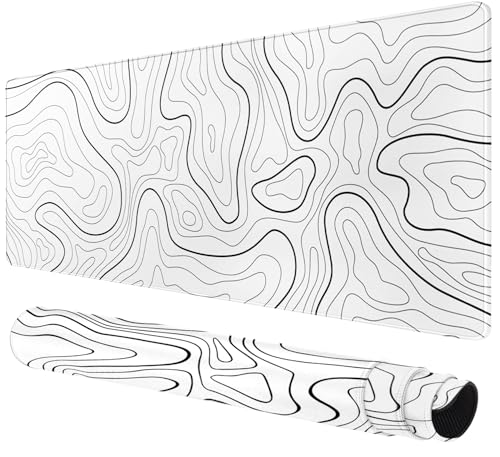 Rcege Großer Mauspad für Schreibtisch - 600x300mm Gaming-Mauspad mit genähten Kanten, Nicht rutschender Unterlage, Schreibtischmatte für Tastatur und Maus von Rcege