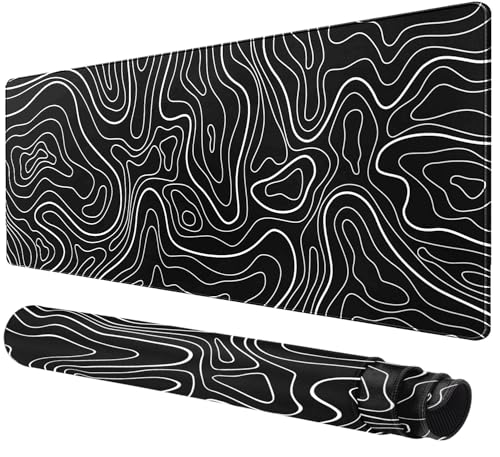 Rcege Großer Mauspad für Schreibtisch - 800x400mm Gaming-Mauspad mit genähten Kanten, Nicht rutschender Unterlage, Schreibtischmatte für Tastatur und Maus von Rcege