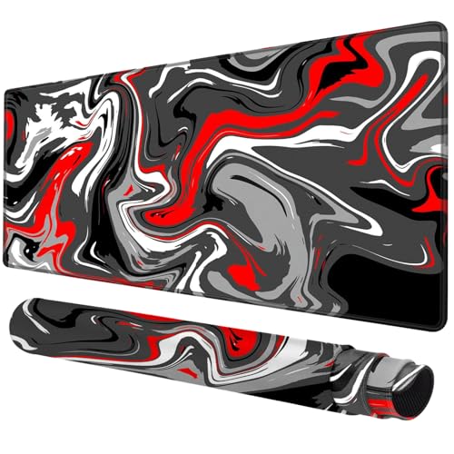 Rcege Großer Mauspad für Schreibtisch - 600x300mm Gaming-Mauspad mit genähten Kanten, Nicht rutschender Unterlage, Schreibtischmatte für Tastatur und Maus von Rcege