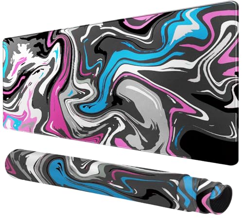 Rcege Großer Mauspad für Schreibtisch - 800x400mm Gaming-Mauspad mit genähten Kanten, Nicht rutschender Unterlage, Schreibtischmatte für Tastatur und Maus von Rcege