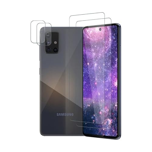 Rcokas [2+2 Stück für Schutzfolie Samsung A51 Panzerglas Galaxy A51 Kameraschutz Samsung Galaxy A51 5G Displayschutz Samsung Galaxy A51 5G Folie [9H][HD Clear][Anti-Kratz][Samsung Galaxy A51 5G] von Rcokas