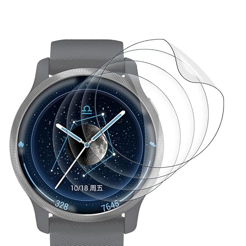 Rcokas [4 Stück für Displayschutz Garmin Venu 2 Panzerglasfolie, Schutzfolie Garmin Venu 2 Folie [Soft TPU][Anti-Kratzen][HD Displayschutzfolie][Ultra-klar] von Rcokas