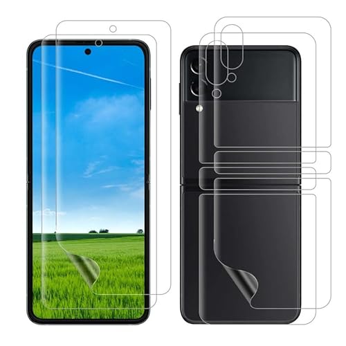 Rcokas Schutzfolie für Galaxy Z Flip 4 5G Panzerglasfolie Samsung Z Flip 4 Displayschutz, [2+2 Sets][Samsung Galaxy Z Flip 4 5G][Soft TPU][HD Displayschutzfolie], Folie für Z Flip 4 Schutzfolie von Rcokas