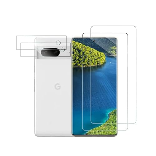 Rcokas Schutzfolie für Google Pixel 7 Panzerglas Displayschutz Folie, Schutz Google Pixel 7 5G Kameraschutz [2+2 Stück HD][9H Härte][Ultra-klar] von Rcokas
