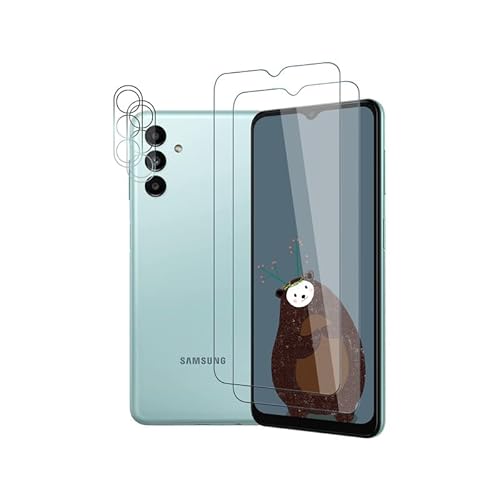 Rcokas Schutzfolie für Panzerglas Galaxy A13 Displayschutz [2+2 Stück][Anti-Kratzen][9H][HD Displayschutzfolie] für Kameraschutz Samsung Galaxy A13 5G Folie Screen Protector von Rcokas