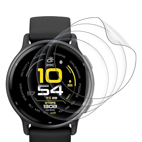 Rcokas Schutzfolie für Panzerglasfolie Garmin Vivoactive 5 Displayschutz [4 Stück][Anti-Kratzen][Soft TPU][HD Displayschutzfolie] für Schutz Garmin Vivoactive 5 Folie Screen Protector von Rcokas