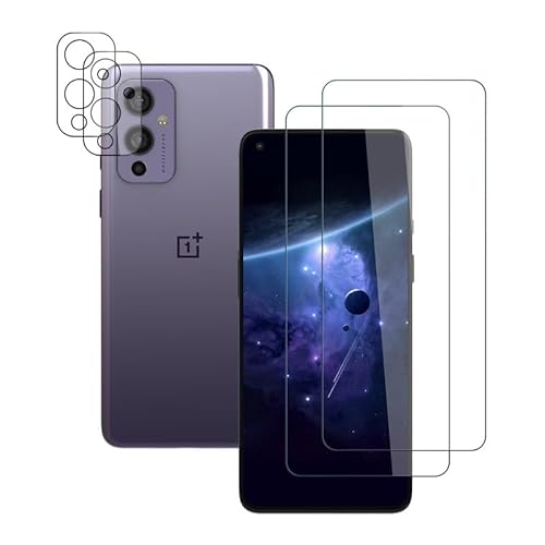 Rcokas für [2+2 Stück Panzerglas OnePlus 9 Schutzfolie OnePlus 9 Schutz Folie Kamerachutz [9H][HD Displayschutzfolie][Ultra-klar] von Rcokas