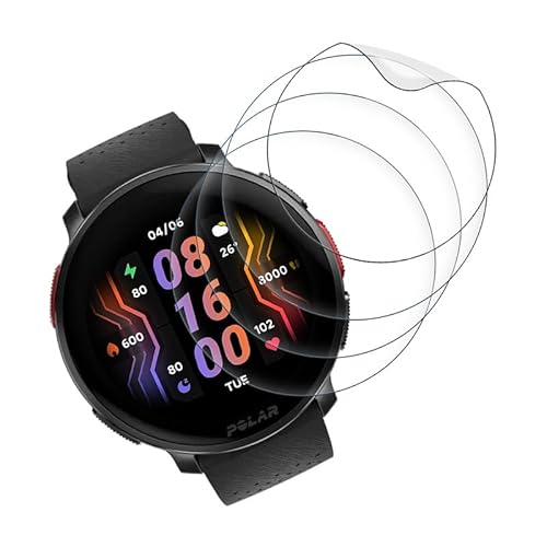 Rcokas für [4 Stück Folie Polar Vantage V3 Screen Protector Schutzfolie Polar Vantage V3 Schutz Displayschutz [Soft TPU][HD Displayschutzfolie][Blasenfrei] von Rcokas