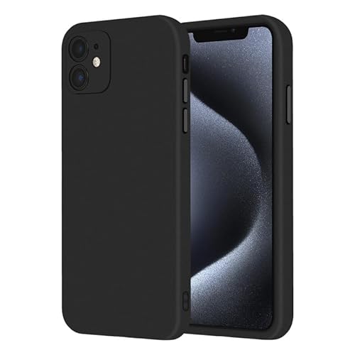 Rcokas für Handyhülle iPhone 11 Hülle Schwarz iPhone 11 Schutzhülle Case Cover Black Silikon, Soft TPU, Stoßfest, rutschfest, Basic Standard von Rcokas