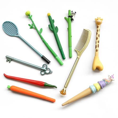 Cartoon Stift, 10 Kawaii Gelschreiber, Kugelschreiber für Kinder Studenten Schule Büro, Lustige Coole Tier Stifte, Mehrfarbig Stifte Kinder Mitgebsel (Grün) von Rdddhur