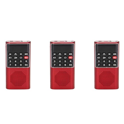 Rdjumpdjo 3X L-328 Mini Tragbare Tasche FM Auto Scan Radio Musik Audio MP3 Spieler Kleiner Außen Lautsprecher mit Sprachrekorder von Rdjumpdjo