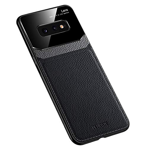 Rdyi6ba8 Handyhülle Kompatibel mit Samsung Galaxy S10e Hülle, Geschäft Lederhülle PC Hardcase und Weich TPU Silikon Bumper Stoßfest Hybrid Schutzhülle für Galaxy S10e - Schwarz von Rdyi6ba8