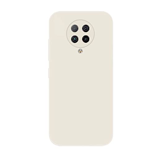 Rdyi6ba8 Hülle Kompatibel mit Xiaomi Poco F2 Pro, Ultra Dünn Flüssig Silikon Kameraschutz Handyhülle mit Mikrofasertuch Futterk Stoßfest Schutzhülle für Xiaomi Poco F2 Pro (Weiß) von Rdyi6ba8