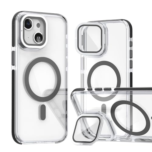 Rdyi6ba8 Schutzhülle für iPhone 14 Hülle Magnetisch, Hybrid Case mit klappbaren Kameraschutz Dünn Magnetische Stoßfeste Handyhülle Schutzhülle für iPhone 14(Schwarz) von Rdyi6ba8