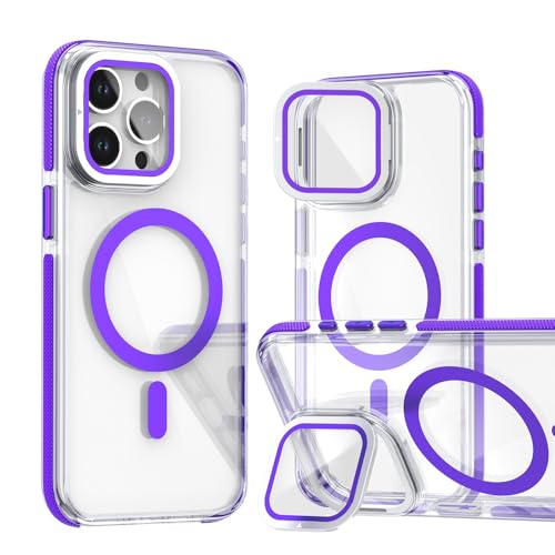 Rdyi6ba8 Schutzhülle für iPhone 14 Pro Hülle Magnetisch, Hybrid Case mit klappbaren Kameraschutz Dünn Magnetische Stoßfeste Handyhülle Schutzhülle für iPhone 14 Pro(Violett) von Rdyi6ba8